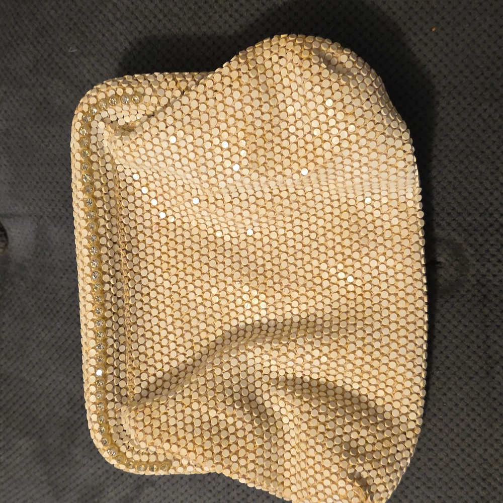 Vintage Sequin Evening Clutch Bag in Champagne - Picture 2 of 3